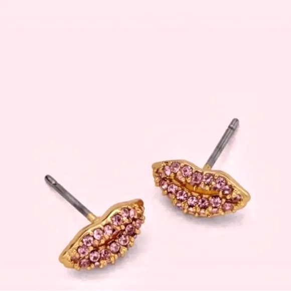 $49 Kate Spade Lips Crystal Mini Lip Stud Earrings - Picture 10 of 12